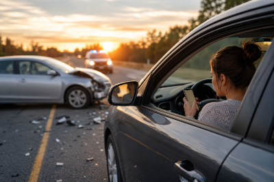 What Happens After a Distracted Driver Hits You During Late-Summer Travel in Massachusetts?